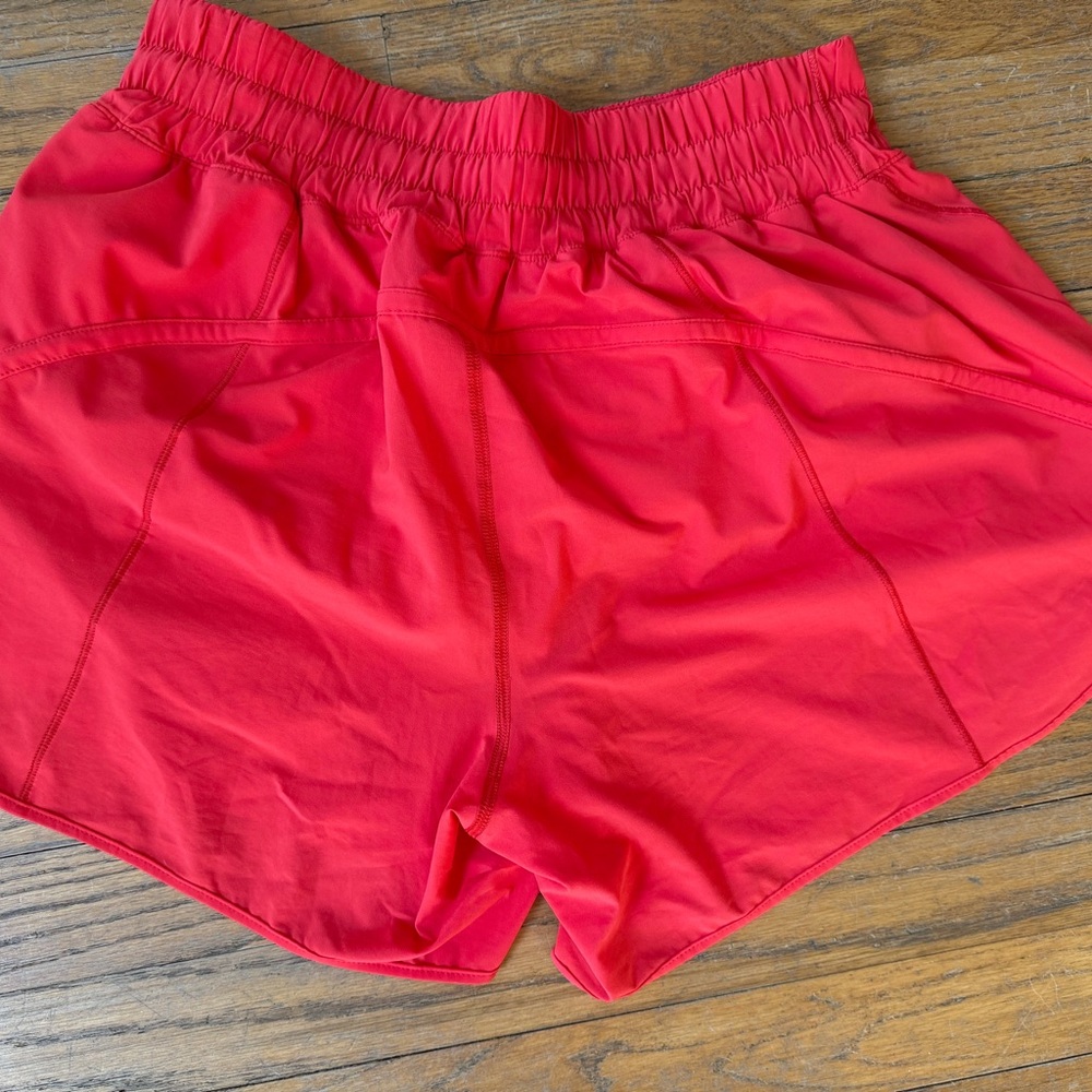 Lululemon Women's Track That 5” Red Athletic Shorts - Picture 2 of 3
